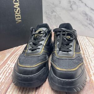 Versace Odissea Chunky Sneakers Black/Gold - Size 43 (US 10) - Full Set w/ Box